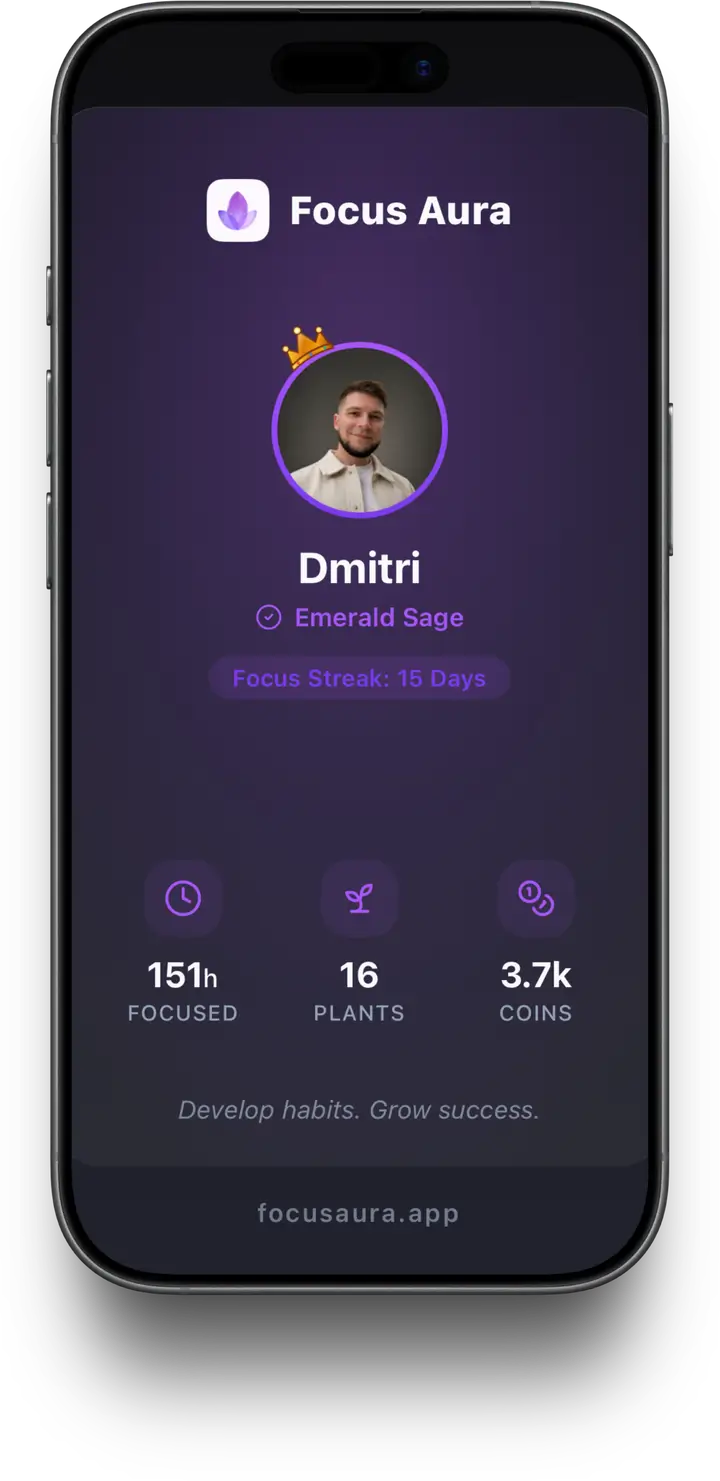 Focus Aura — User profile