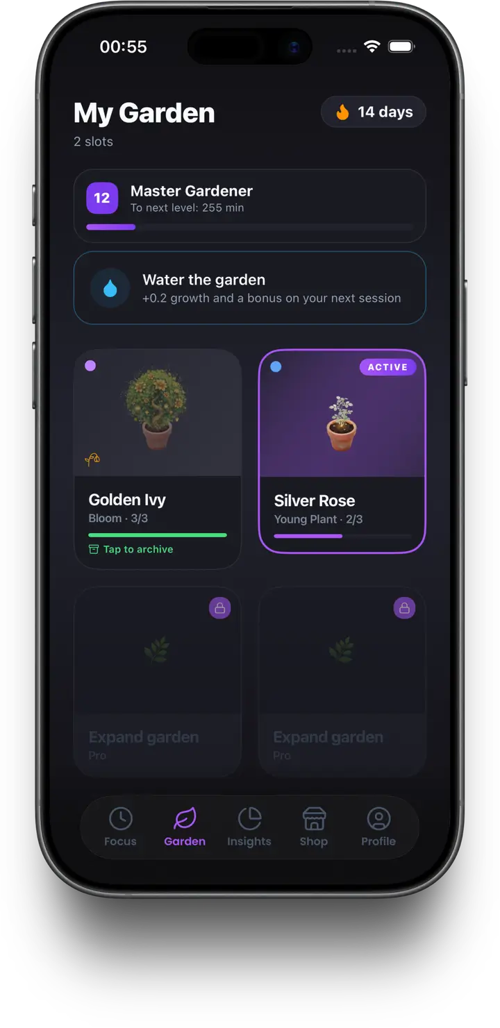 Focus Aura — My garden with plants